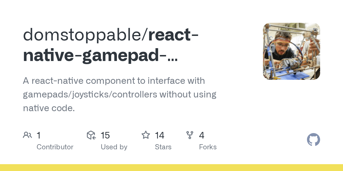 GitHub domstoppable/reactnativegamepadcontroller A reactnative