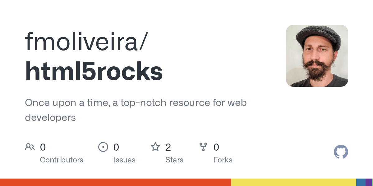 GitHub fmoliveira/html5rocks Once upon a time, a topnotch resource