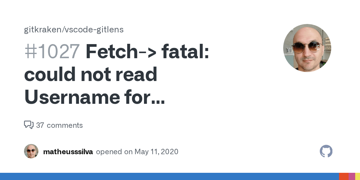 Fetch> fatal could not read Username for No
