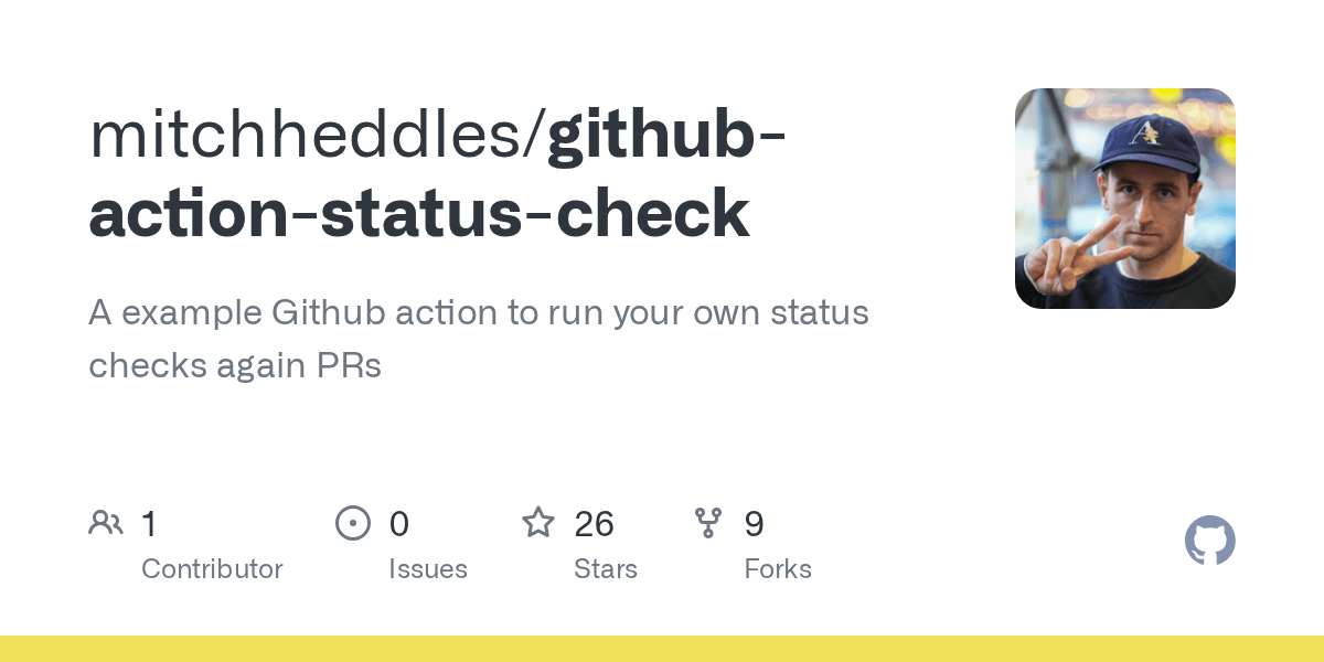 GitHub mitchheddles/githubactionstatuscheck A example Github