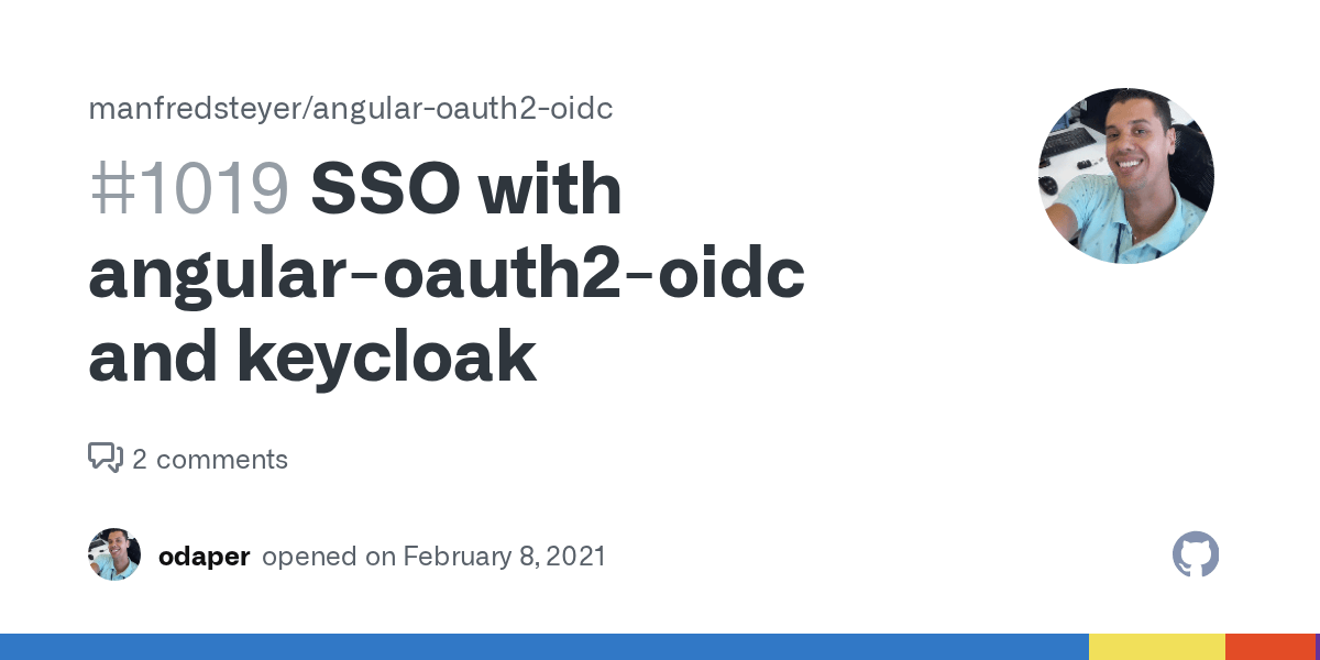 SSO with angularoauth2oidc and keycloak · Issue 1019 · manfredsteyer