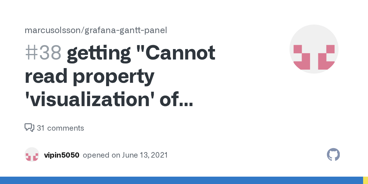 getting "Cannot read property 'visualization' of undefined" after