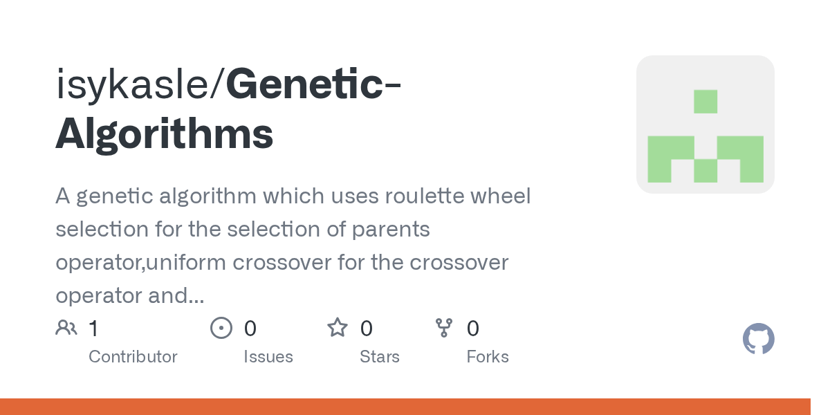 GitHub A algorithm which uses