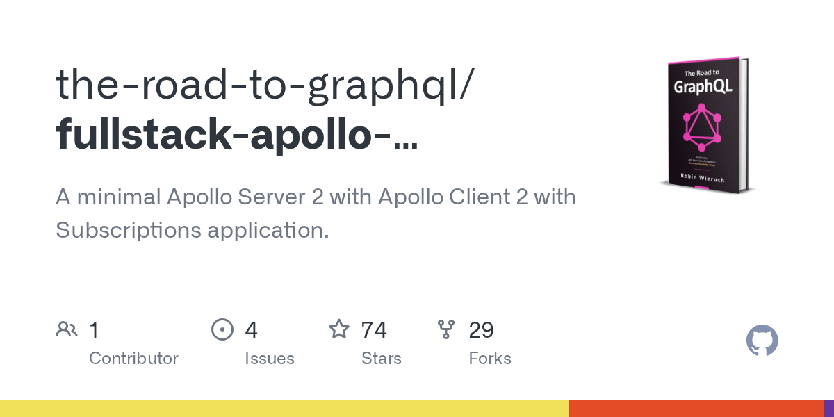 GitHub theroadtographql/fullstackapollosubscriptionexample A