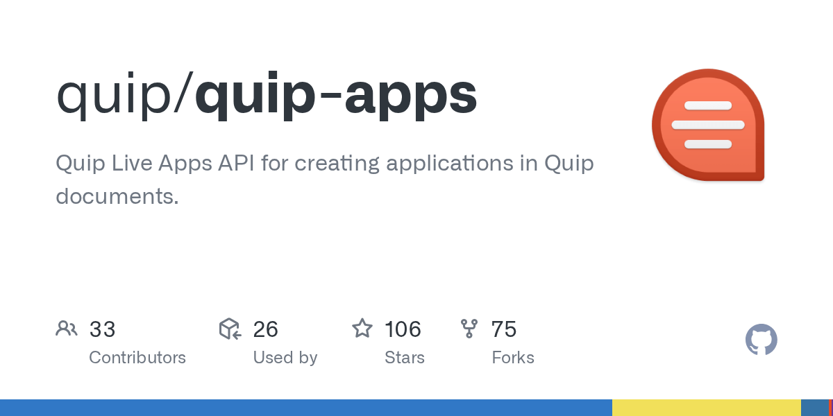 GitHub quip/quipapps Quip Live Apps API for creating applications