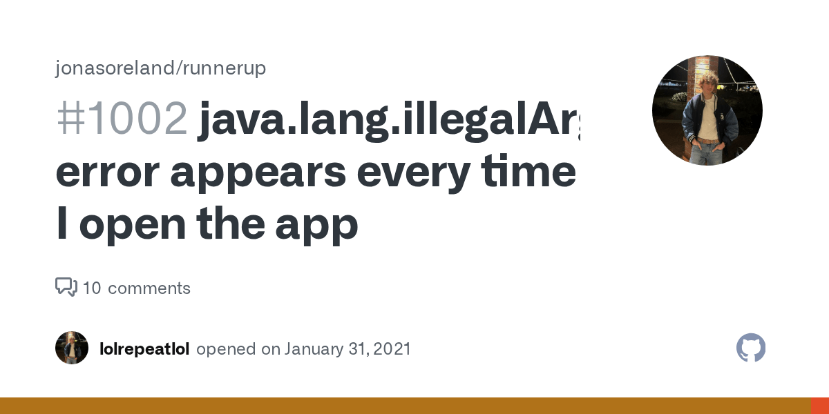 java.lang.illegalArgumentException error appears every time I open the app · Issue 1002