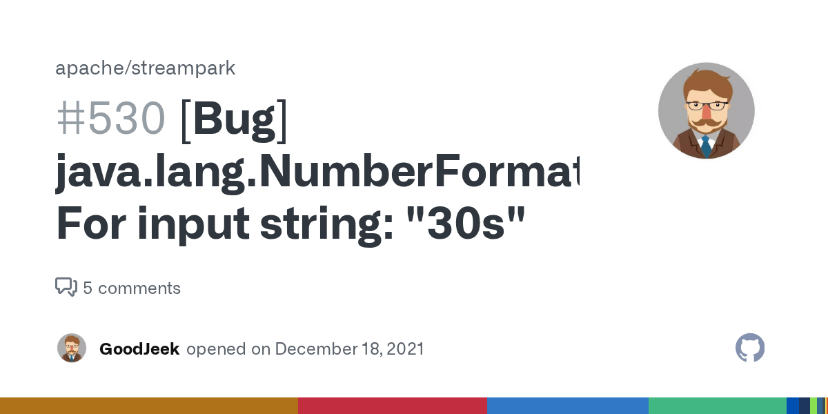 [Bug] java.lang.NumberFormatException For input string "30s" · Issue