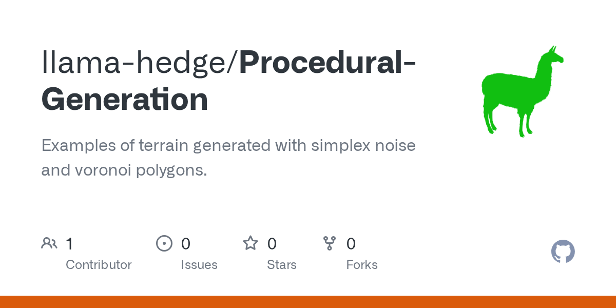 GitHub - llama-hedge/Procedural-Generation: Examples of terrain