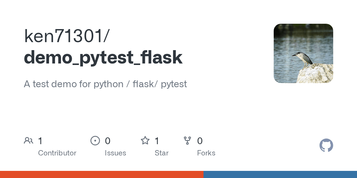 GitHub ken71301/demo_pytest_flask A test demo for python / flask/ pytest
