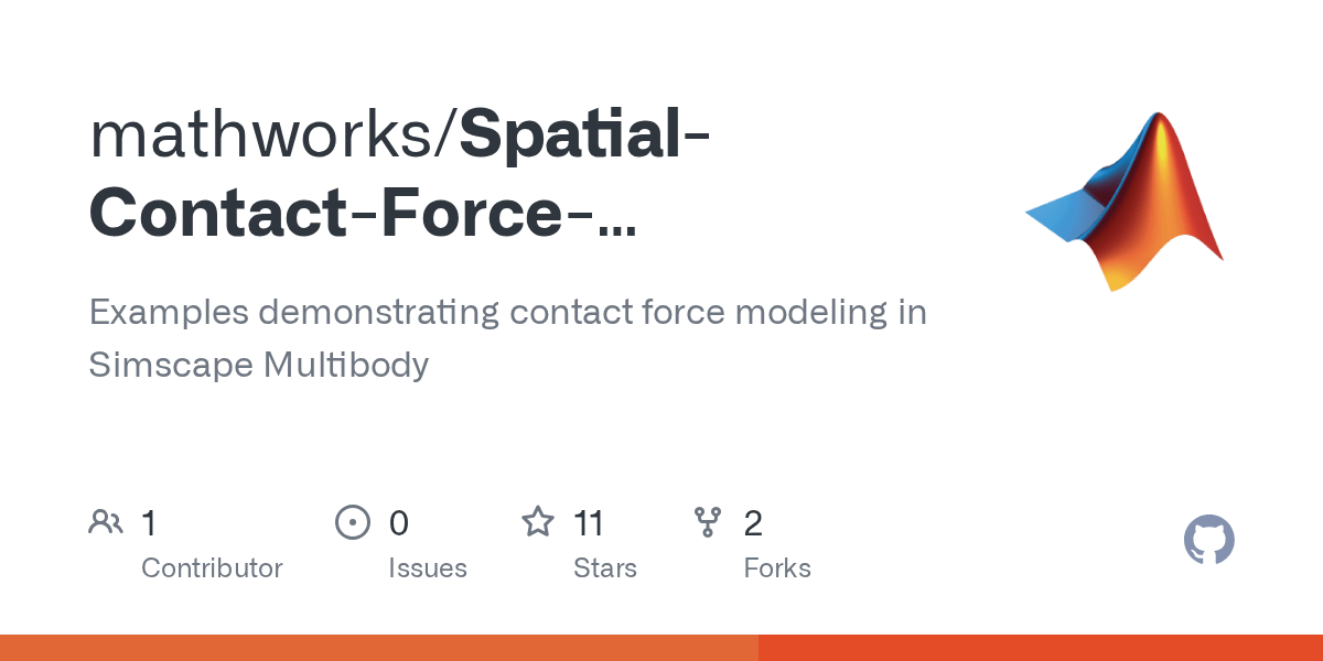 GitHub mathworks/SpatialContactForceExamplesSimscapeMultibody