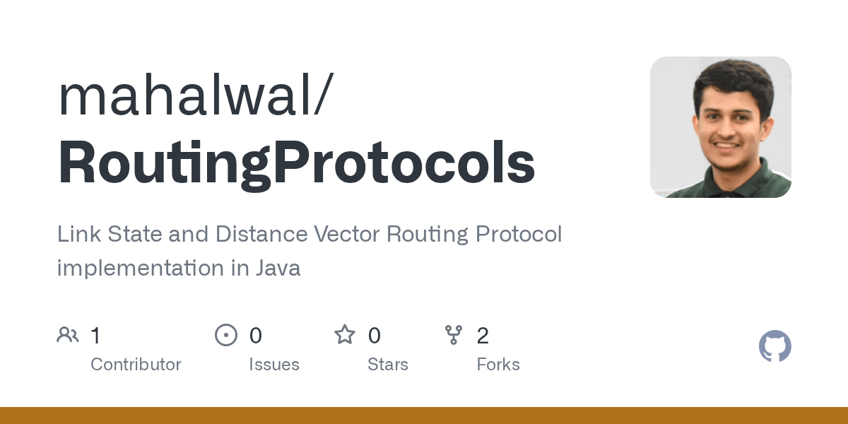 GitHub mahalwal/RoutingProtocols Link State and Distance Vector