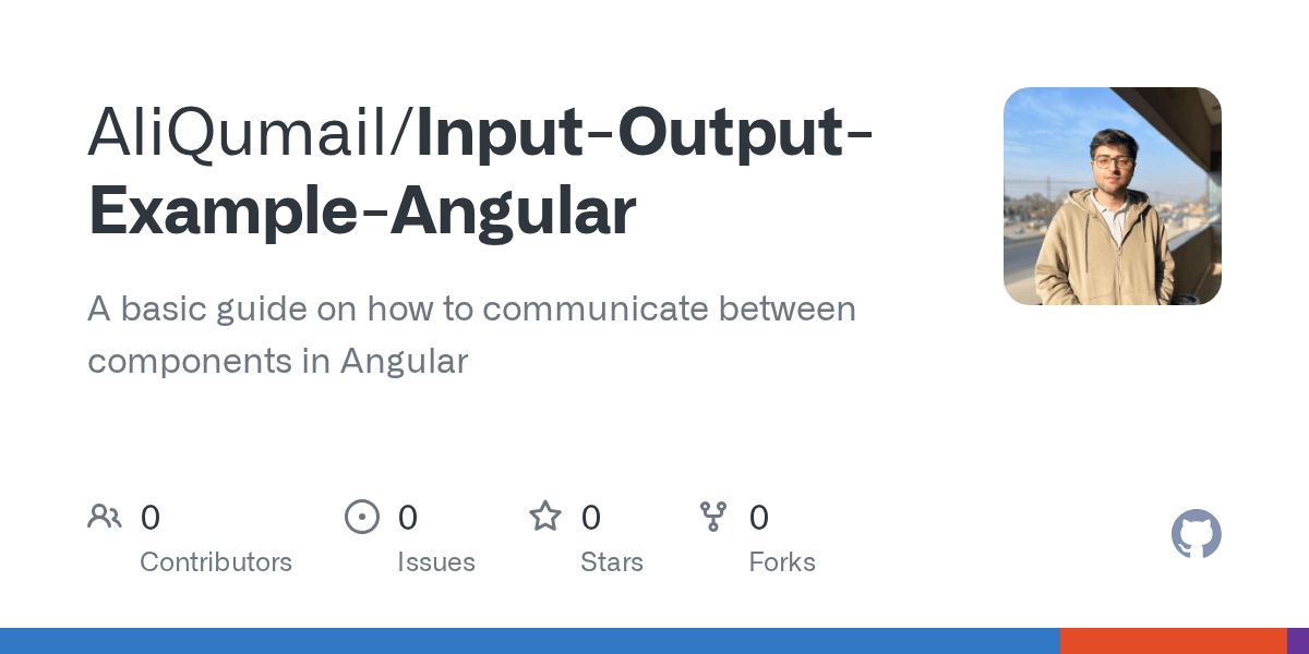 GitHub AliQumail/InputOutputExampleAngular A basic guide on how