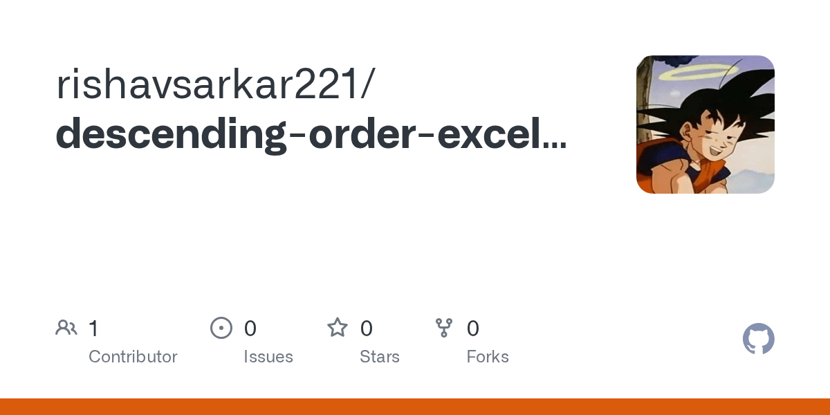GitHub rishavsarkar221/descendingorderexcelmarks