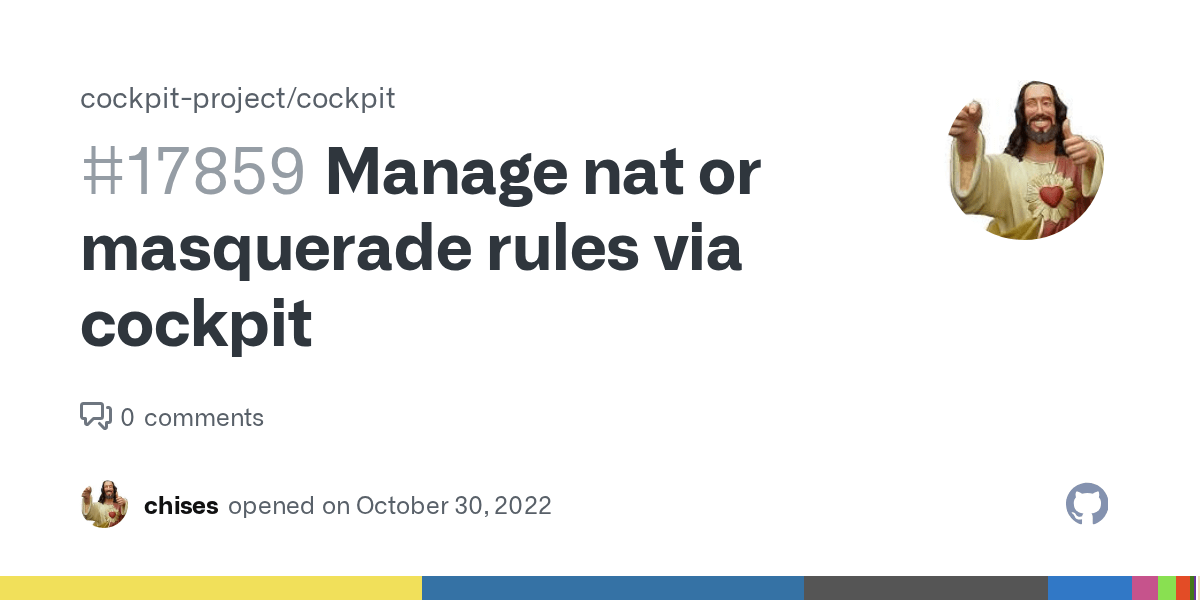 Manage nat or masquerade rules via cockpit · Issue 17859 · cockpit