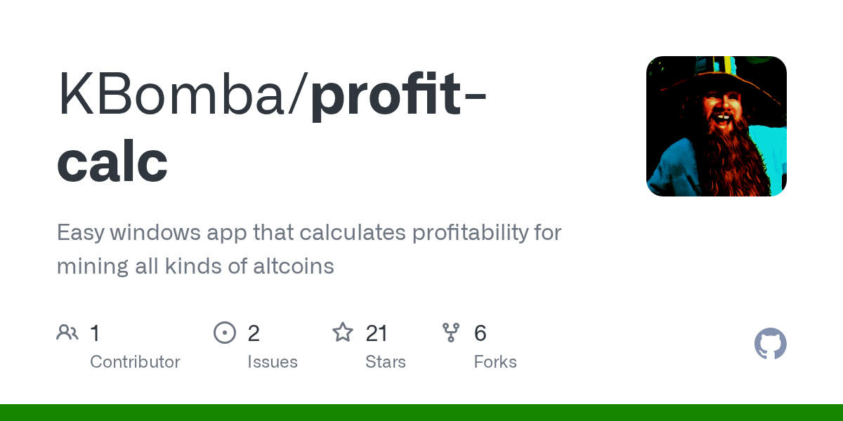 GitHub KBomba/profitcalc Easy windows app that calculates