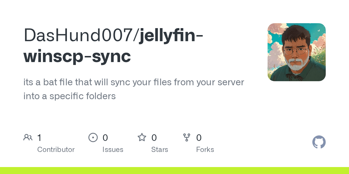 GitHub DasHund007/jellyfinwinscpsync its a bat file that will sync