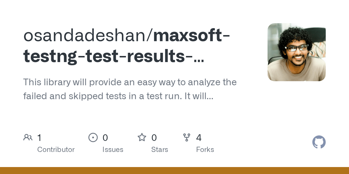 GitHub osandadeshan/maxsofttestngtestresultsanalyzer This