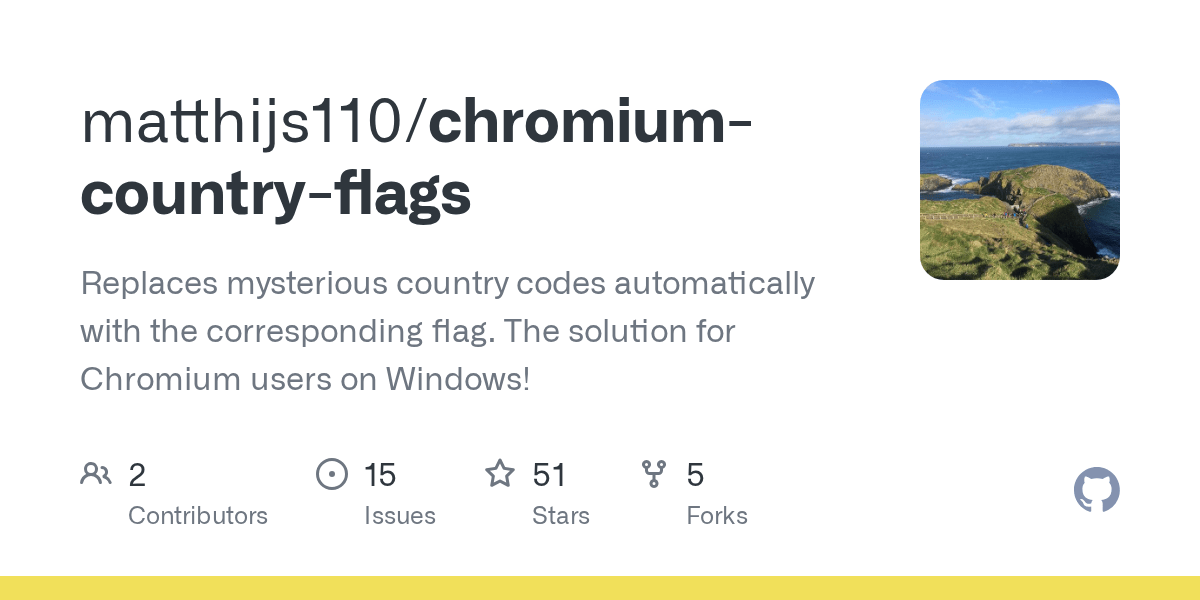 GitHub matthijs110/chromiumcountryflags Replaces mysterious