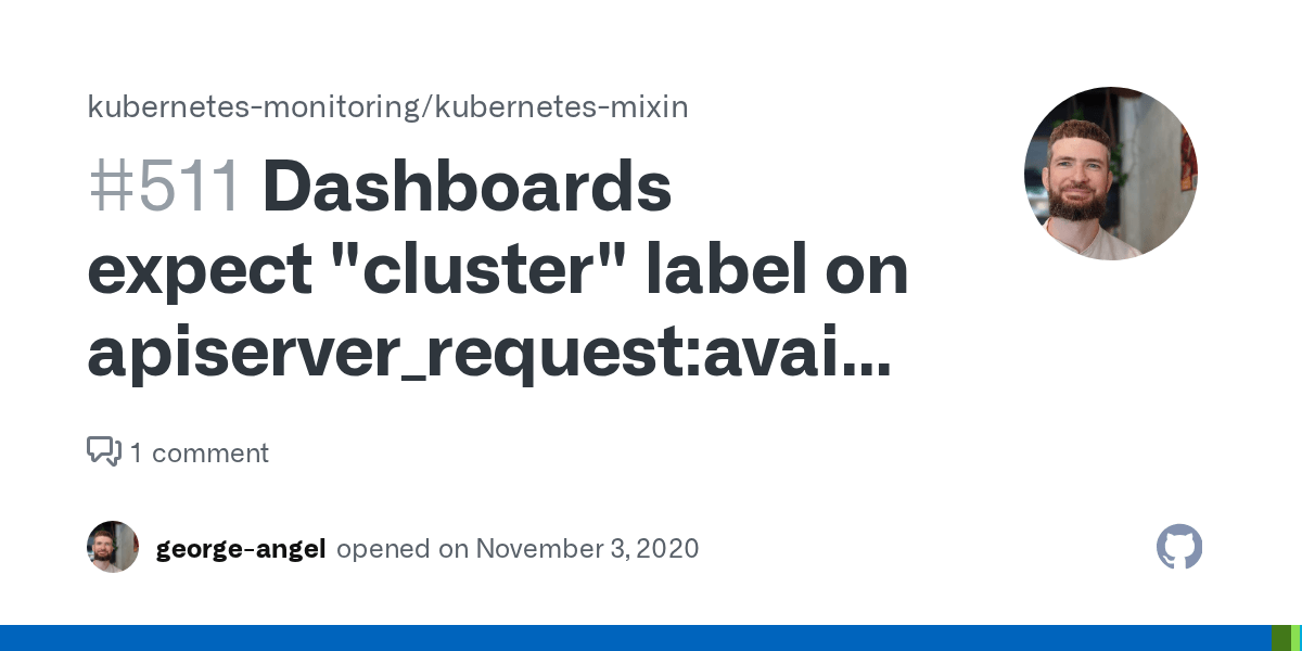 Dashboards expect "cluster" label on apiserver_requestavailability30d