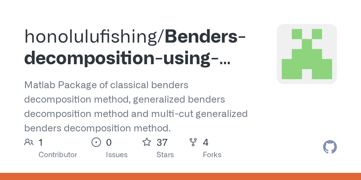 GitHub Matlab Package of classical benders