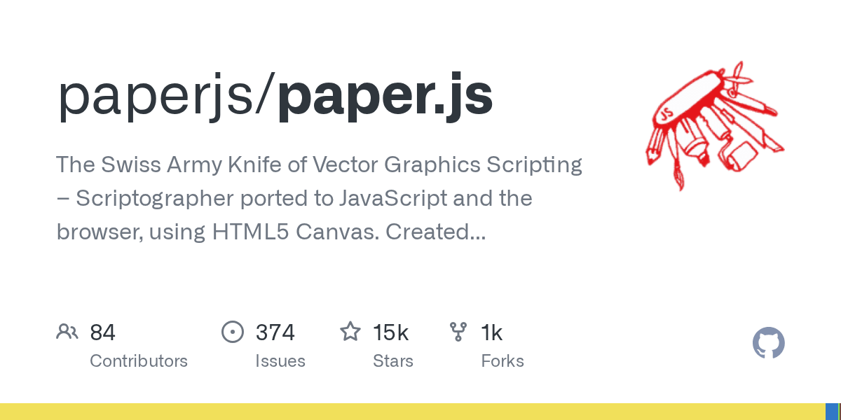 GitHub paperjs/paper.js The Swiss Army Knife of Vector Graphics