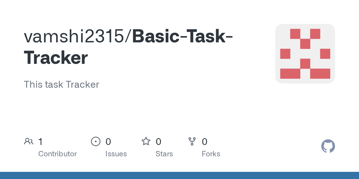 GitHub vamshi2315/BasicTaskTracker This task Tracker