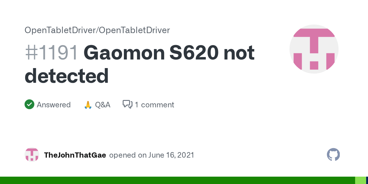 Gaomon S620 not detected · OpenTabletDriver OpenTabletDriver