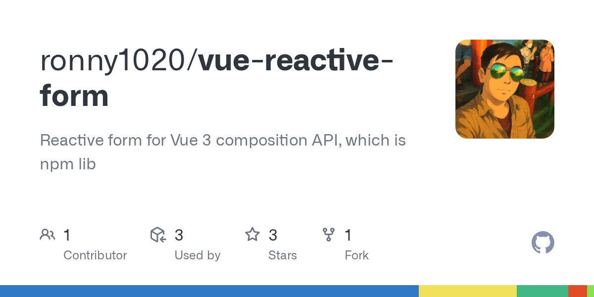 GitHub ronny1020/vuereactiveform Reactive form for Vue 3
