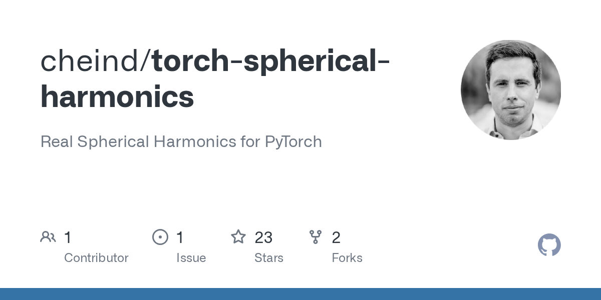 GitHub cheind/torchsphericalharmonics Real Spherical Harmonics for