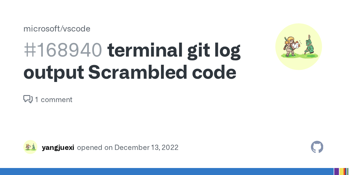 terminal git log output Scrambled code · Issue 168940 · microsoft