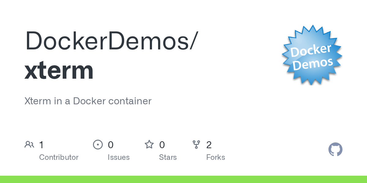 GitHub DockerDemos/xterm Xterm in a Docker container