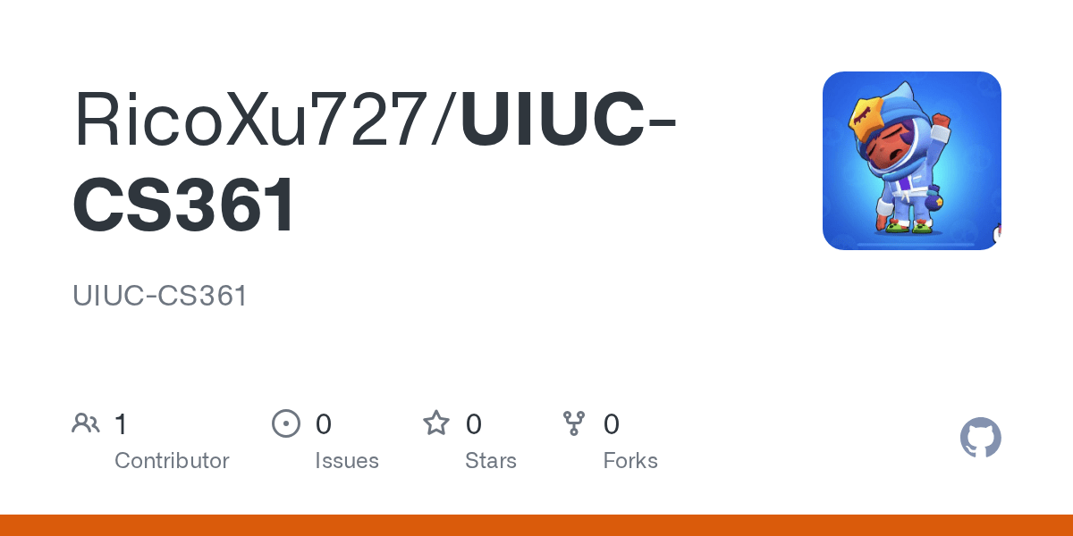 GitHub RicoXu727/UIUCCS361 UIUCCS361