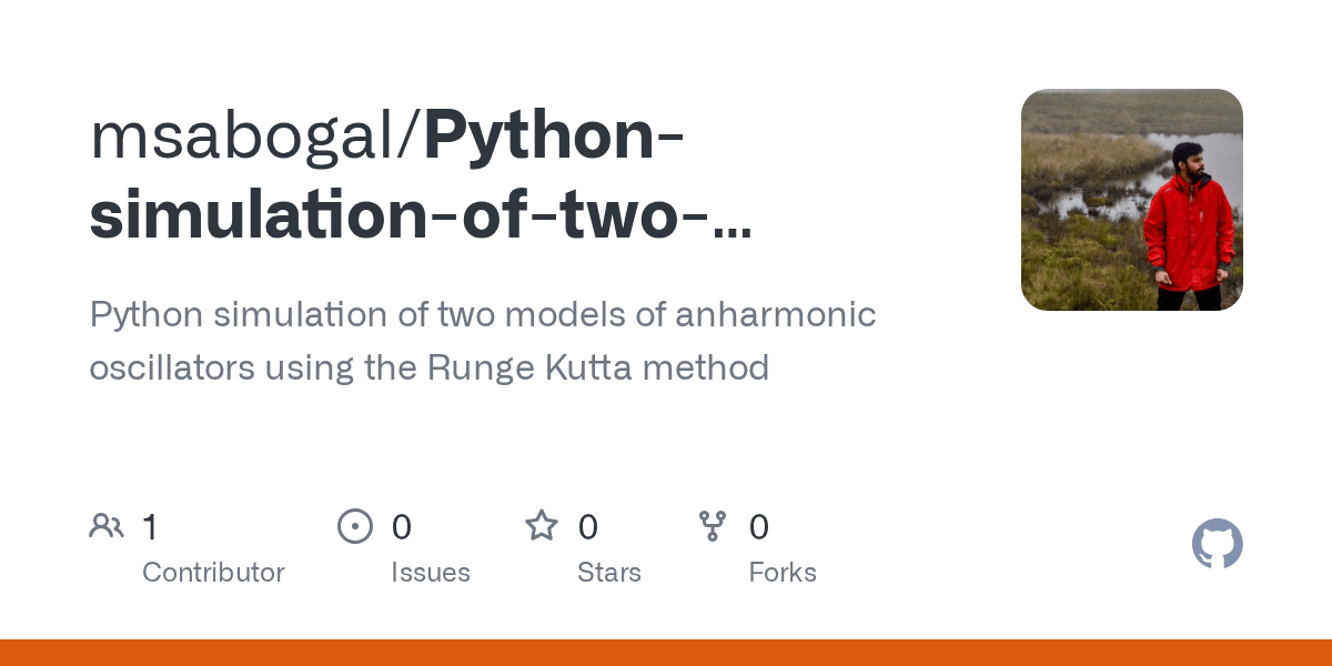 GitHub msabogal/Pythonsimulationoftwomodelsofanharmonic
