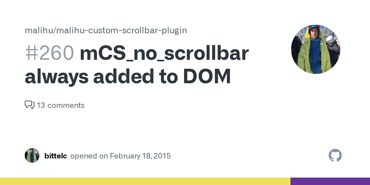 mCS_no_scrollbar always added to DOM · Issue 260 · malihu/malihu