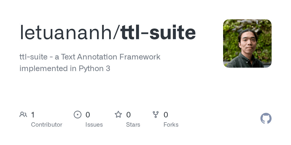 GitHub letuananh/ttlsuite ttlsuite a Text Annotation Framework