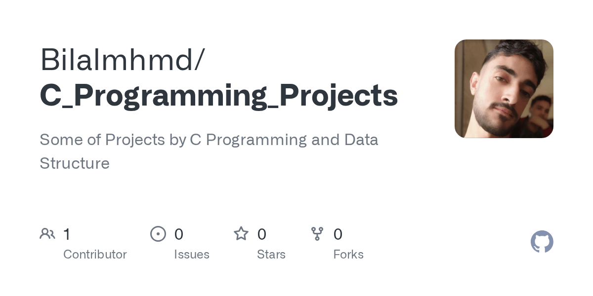 GitHub Bilalmhmd/C_Programming_Projects Some of Projects by C