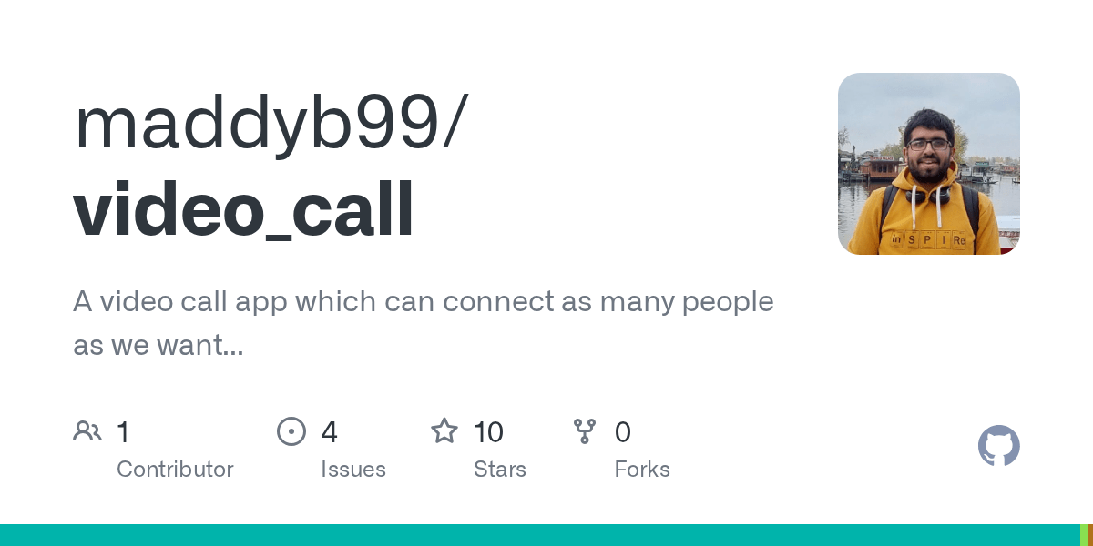 GitHub maddyb99/video_call A video call app which can connect as many people as we want...
