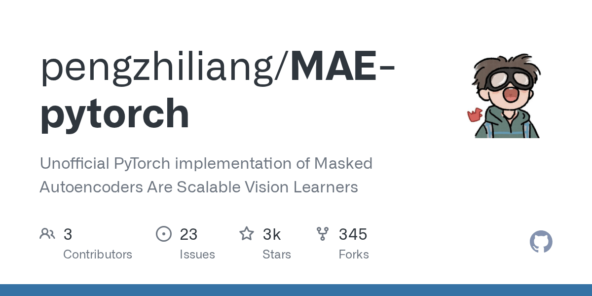 GitHub pengzhiliang/MAEpytorch Unofficial PyTorch implementation of