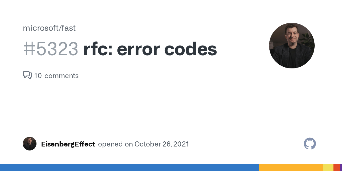 rfc error codes · Issue 5323 · microsoft/fast · GitHub