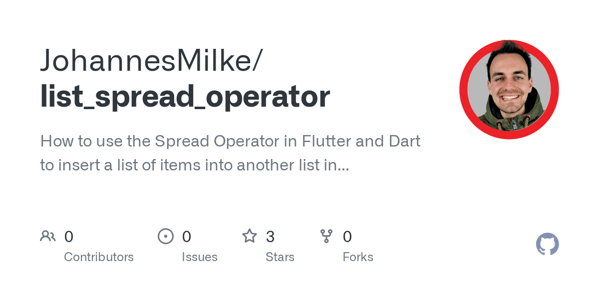 GitHub JohannesMilke/list_spread_operator How to use the Spread