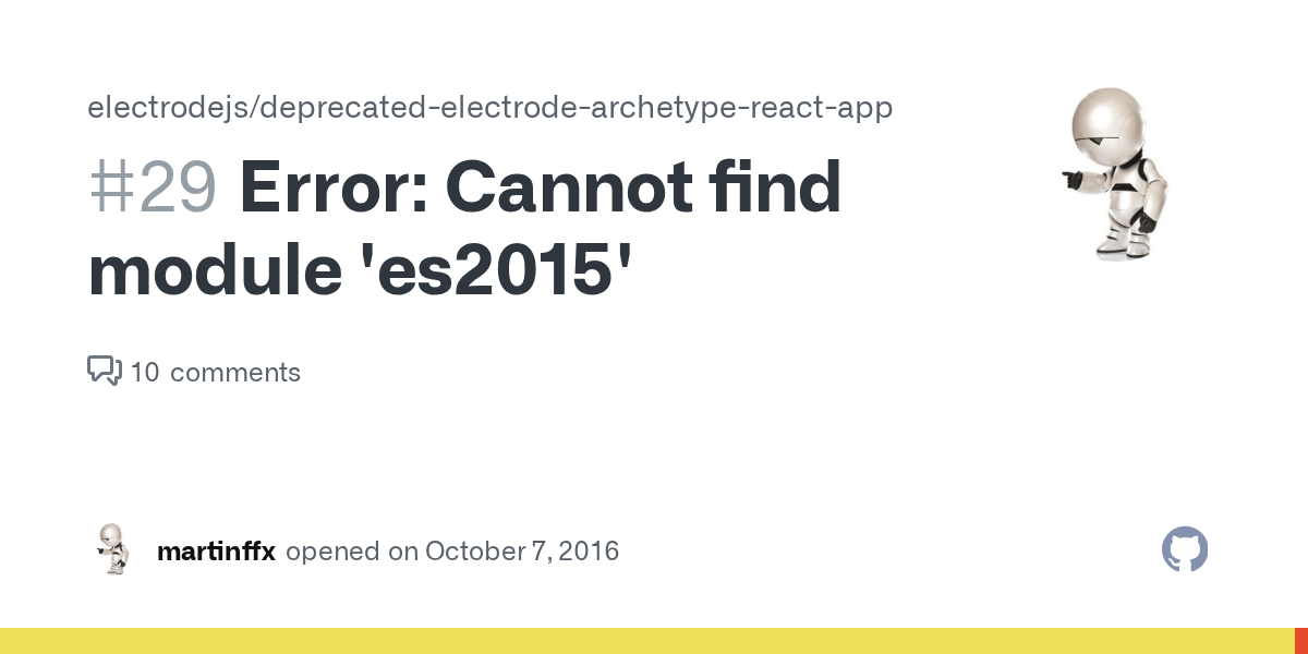 Error Cannot find module 'es2015' · Issue 29 · electrodejs/deprecated