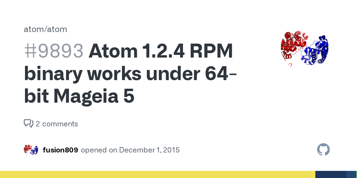 Atom 1 2 4 Rpm Binary Works Under 64 Bit Mageia 5 Issue 9893 Atom Atom Github