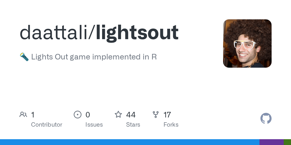 GitHub daattali/lightsout 🔦 Lights Out game implemented in R