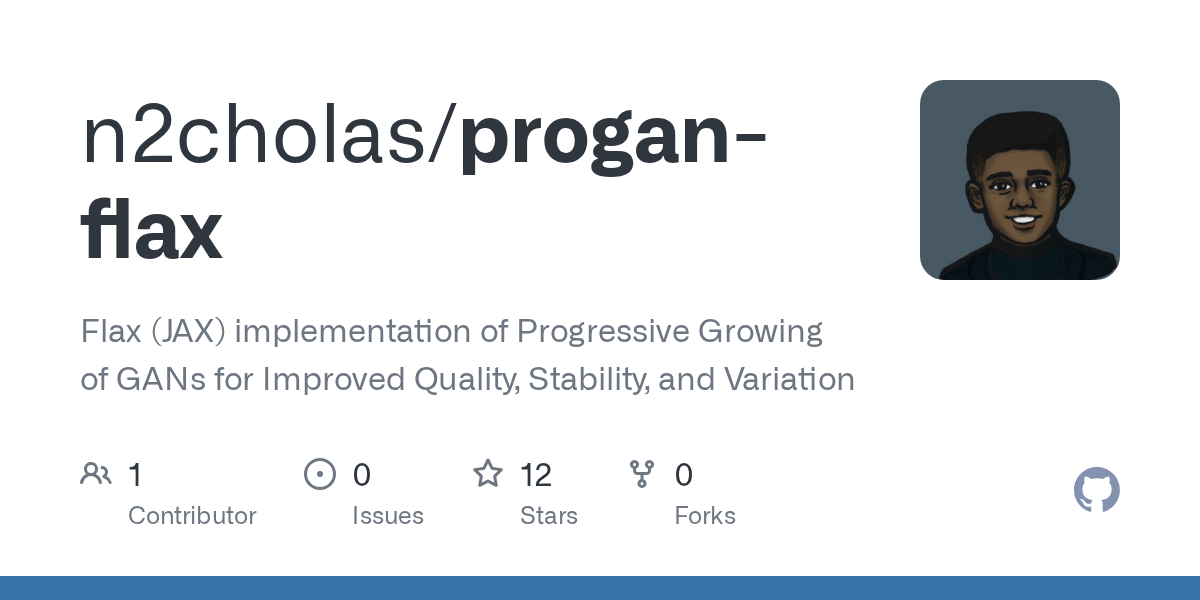 GitHub n2cholas/proganflax Flax (JAX) implementation of Progressive