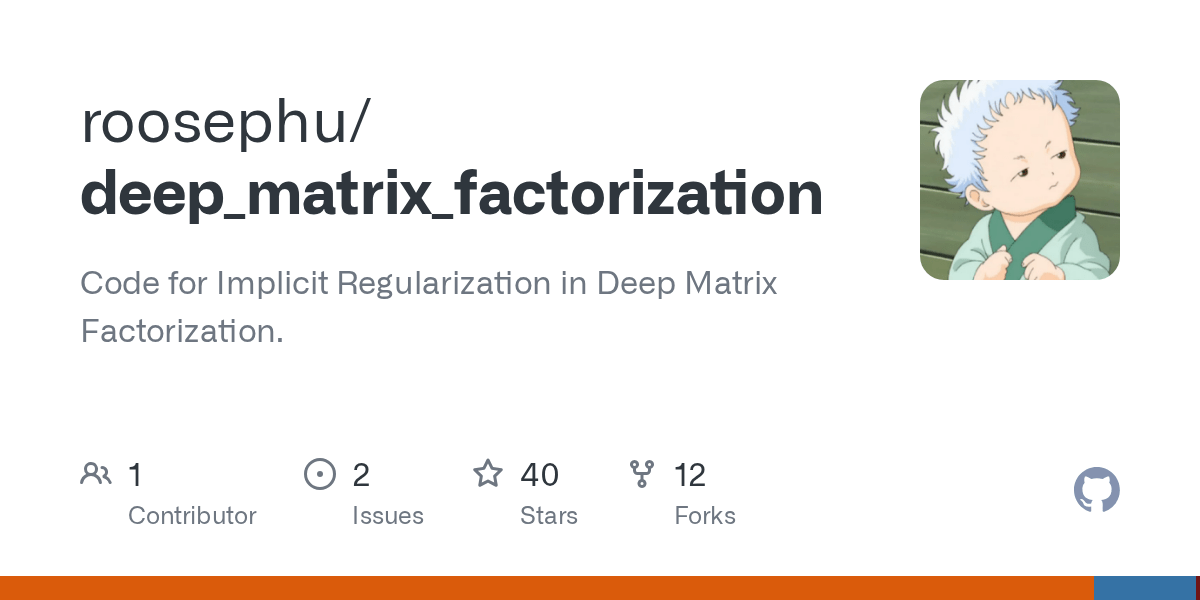 GitHub roosephu/deep_matrix_factorization Code for Implicit