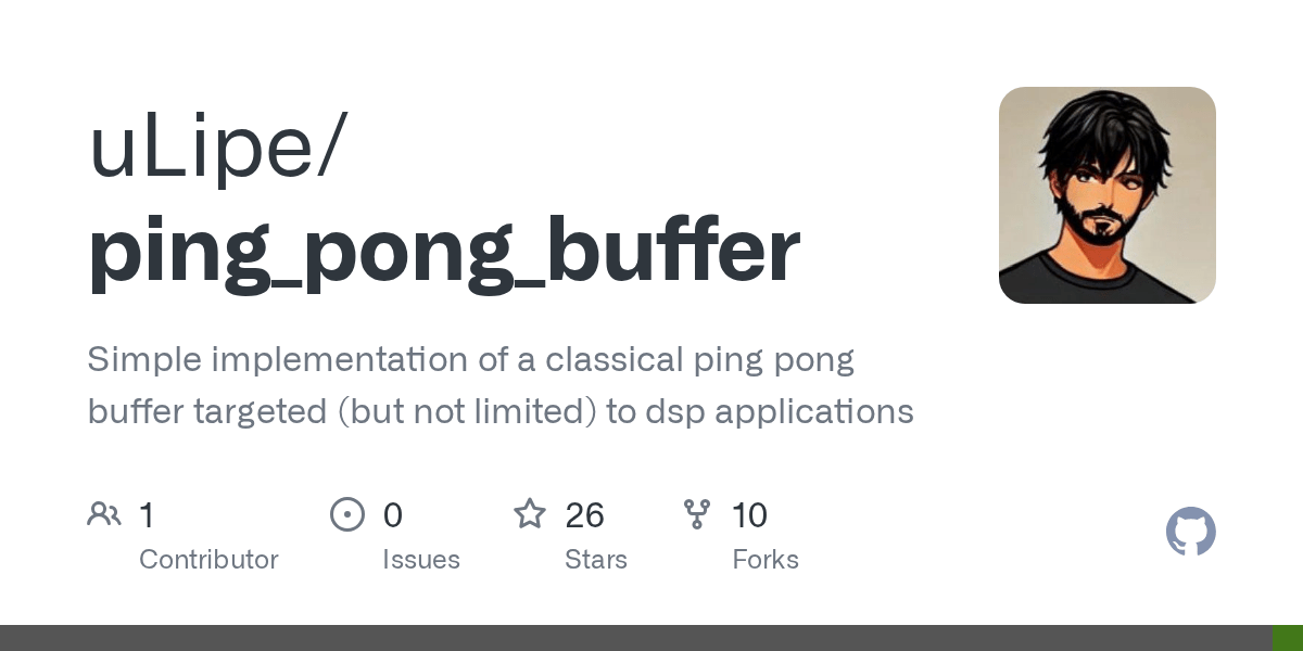 GitHub uLipe/ping_pong_buffer Simple implementation of a classical