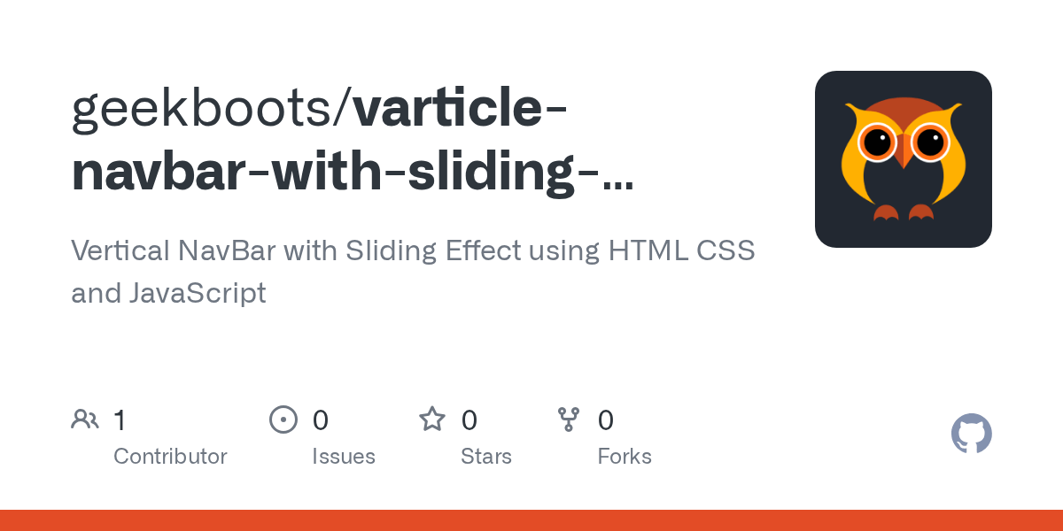 GitHub geekboots/varticlenavbarwithslidingeffect Vertical NavBar