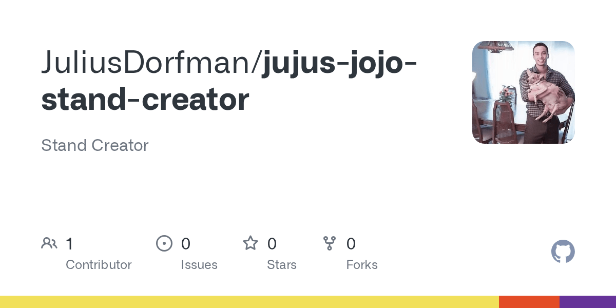 GitHub JuliusDorfman/jujusjojostandcreator Stand Creator