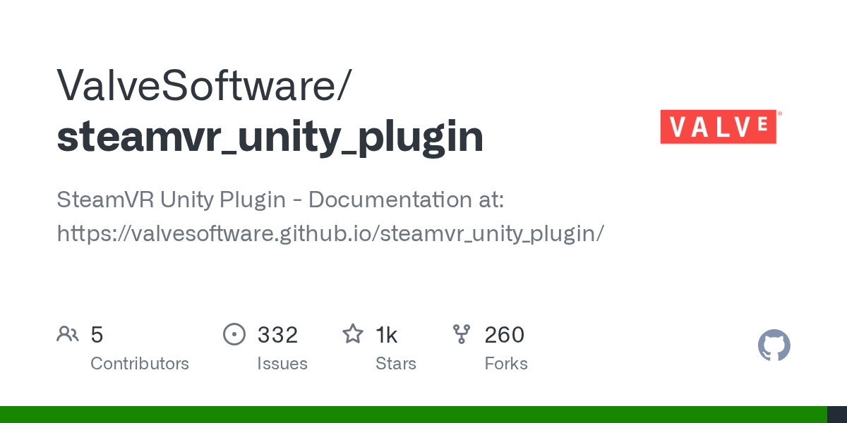 GitHub ValveSoftware/steamvr_unity_plugin SteamVR Unity Plugin