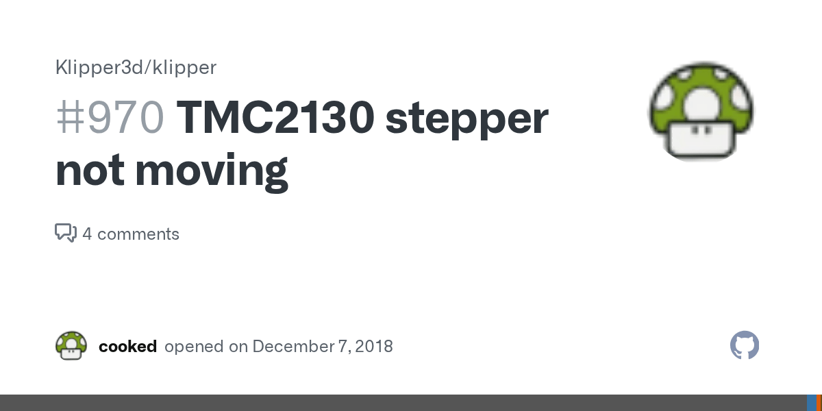 TMC2130 stepper not moving · Issue 970 · Klipper3d/klipper · GitHub